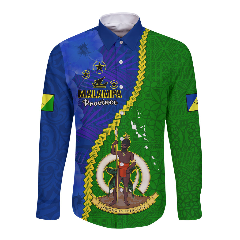Vanuatu Malampa Province Long Sleeve Button Shirt Turtle Sand Drawing Unique Tapa Pattern LT14 Unisex Green - Polynesian Pride