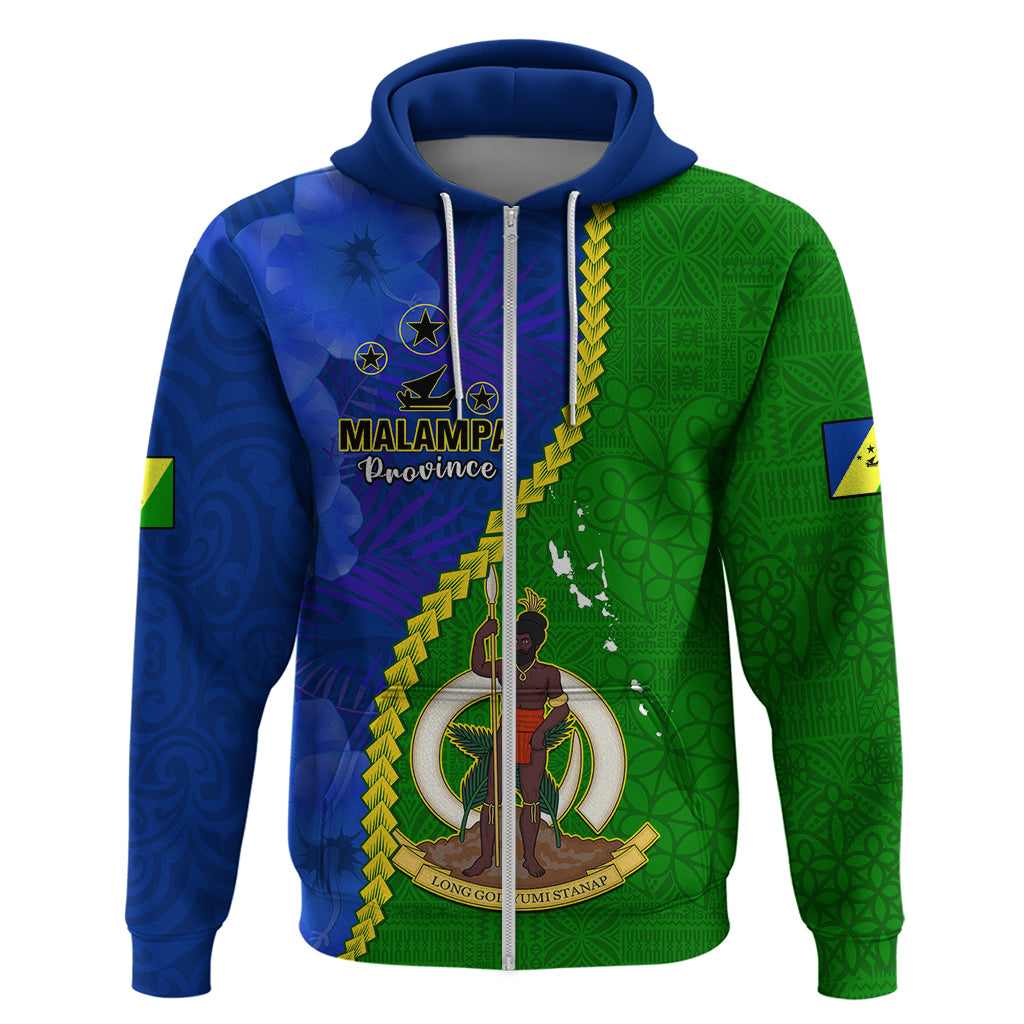 Custom Vanuatu Malampa Province Hoodie Turtle Sand Drawing Unique Tapa Pattern LT14 Zip Hoodie Green - Polynesian Pride