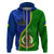 Custom Vanuatu Malampa Province Hoodie Turtle Sand Drawing Unique Tapa Pattern LT14 Zip Hoodie Green - Polynesian Pride