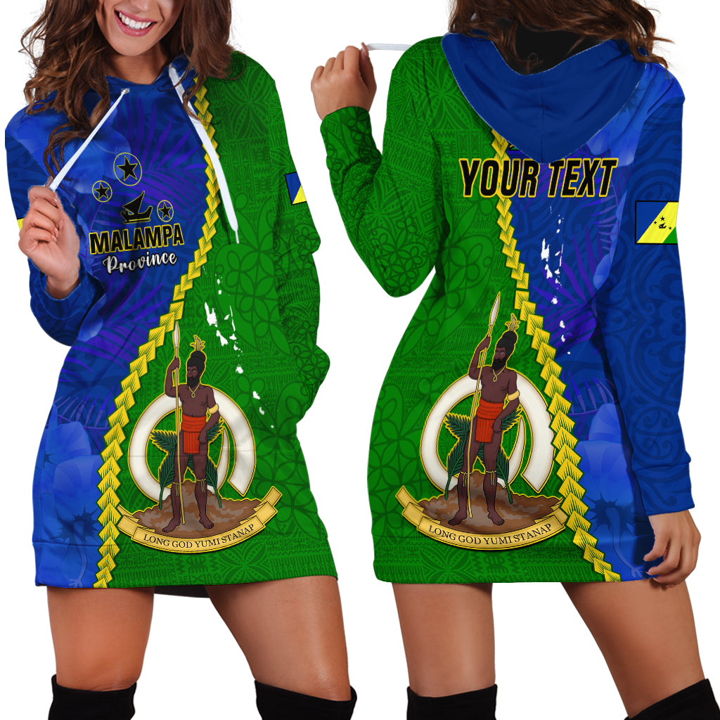 Personalised Vanuatu Malampa Province Hoodie Dress Turtle Sand Drawing Unique Tapa Pattern LT14 - Polynesian Pride