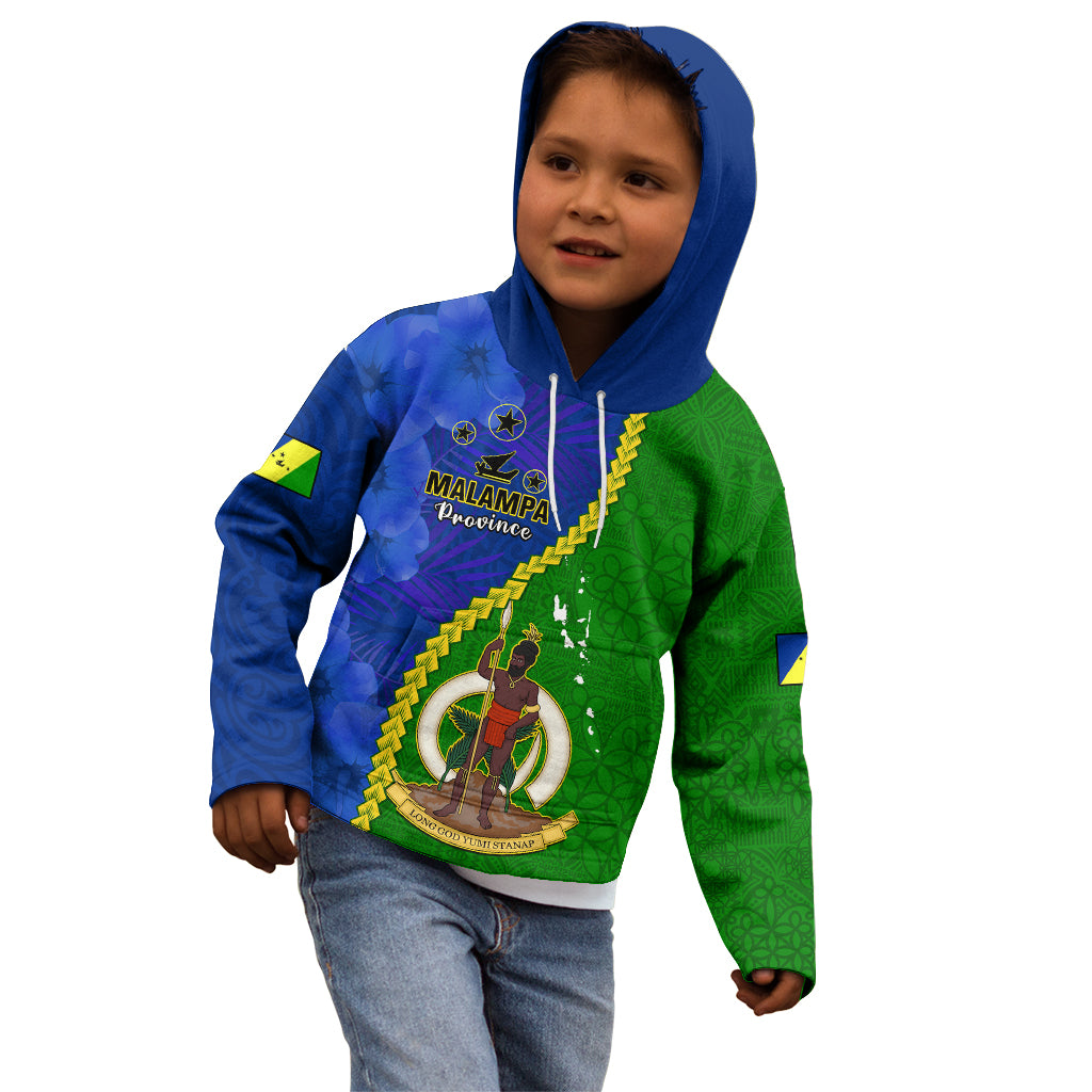 Personalised Vanuatu Malampa Province Kid Hoodie Turtle Sand Drawing Unique Tapa Pattern LT14 - Polynesian Pride