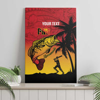 Custom Papua New Guinea Cricket Canvas Wall Art PNG Barramundis - Polynesian Pride