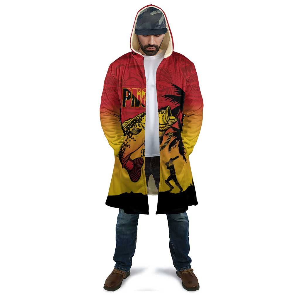 Custom Papua New Guinea Cricket Cloak PNG Barramundis - Polynesian Pride