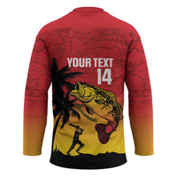 Custom Papua New Guinea Cricket Hockey Jersey PNG Barramundis - Polynesian Pride