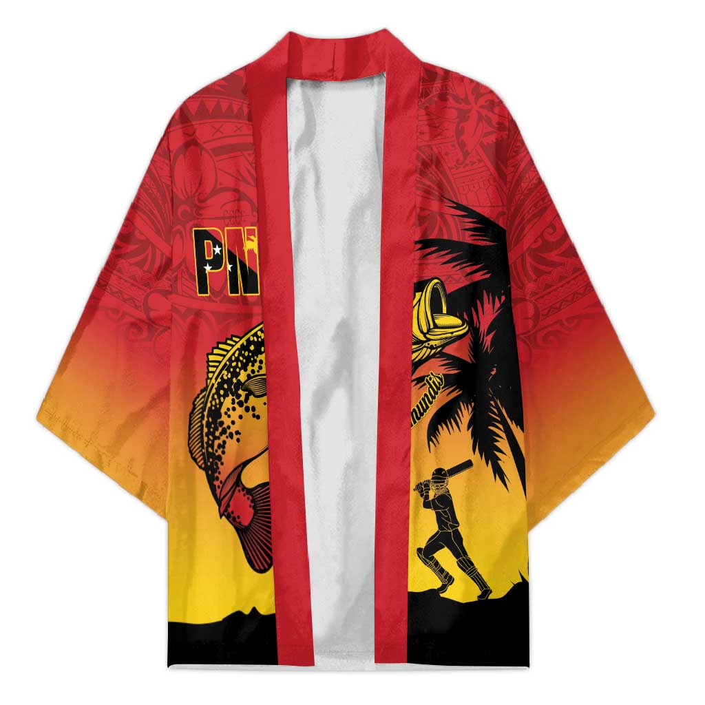 Custom Papua New Guinea Cricket Kimono PNG Barramundis - Polynesian Pride