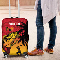 Custom Papua New Guinea Cricket Luggage Cover PNG Barramundis - Polynesian Pride