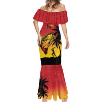 Custom Papua New Guinea Cricket Mermaid Dress PNG Barramundis - Polynesian Pride