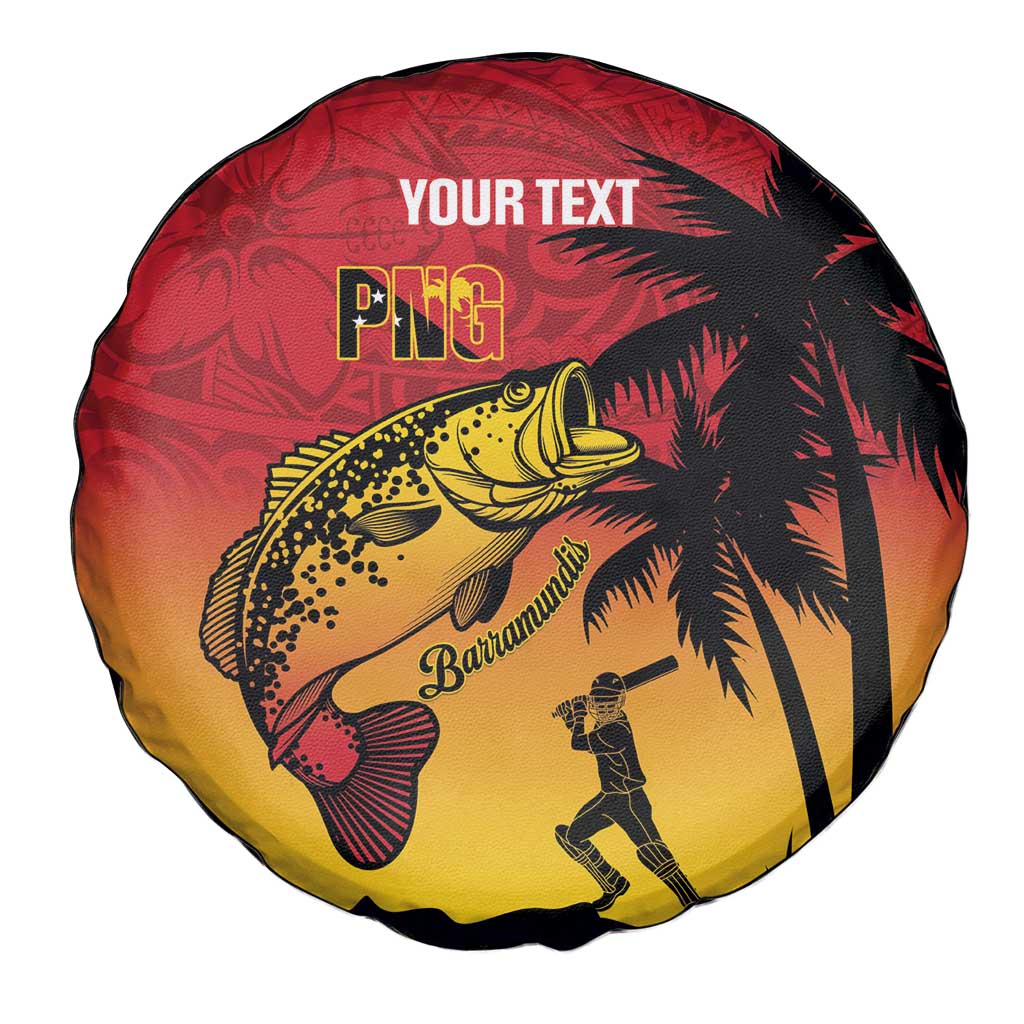 Custom Papua New Guinea Cricket Spare Tire Cover PNG Barramundis - Polynesian Pride