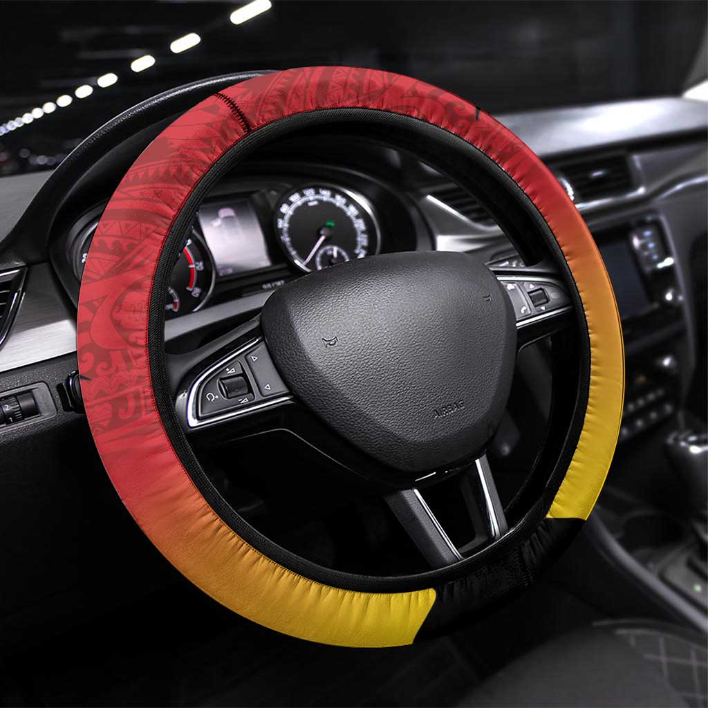 Papua New Guinea Cricket Steering Wheel Cover PNG Barramundis - Polynesian Pride