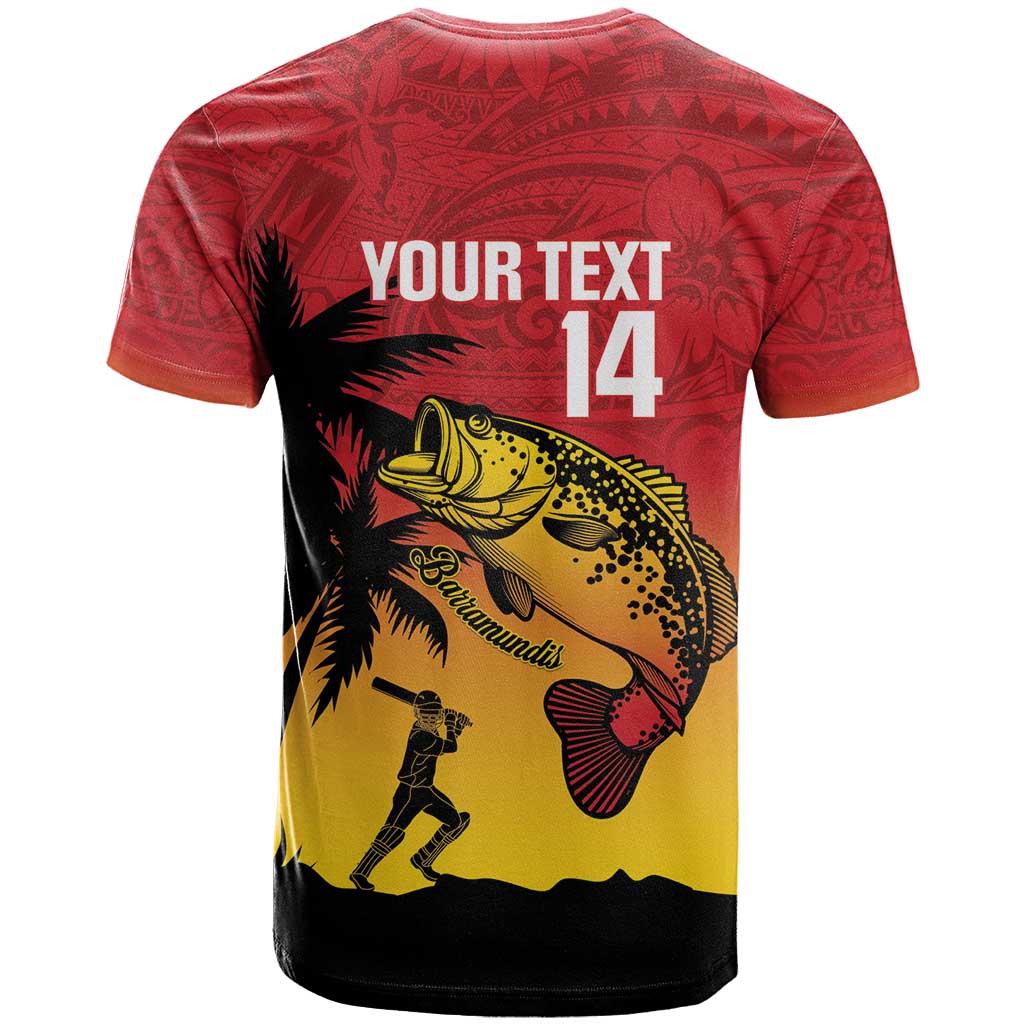 Custom Papua New Guinea Cricket T Shirt PNG Barramundis LT14 - Polynesian Pride