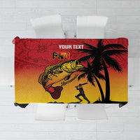 Custom Papua New Guinea Cricket Tablecloth PNG Barramundis - Polynesian Pride