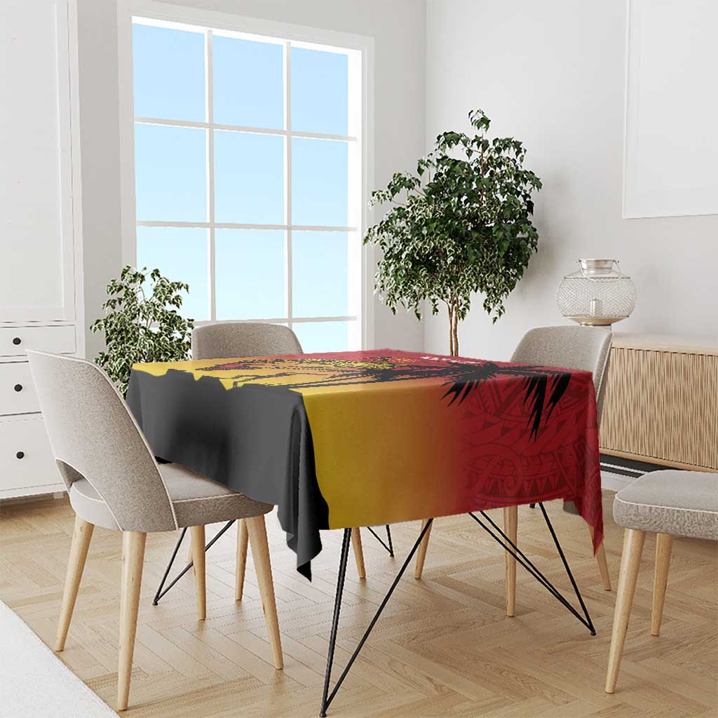 Custom Papua New Guinea Cricket Tablecloth PNG Barramundis - Polynesian Pride