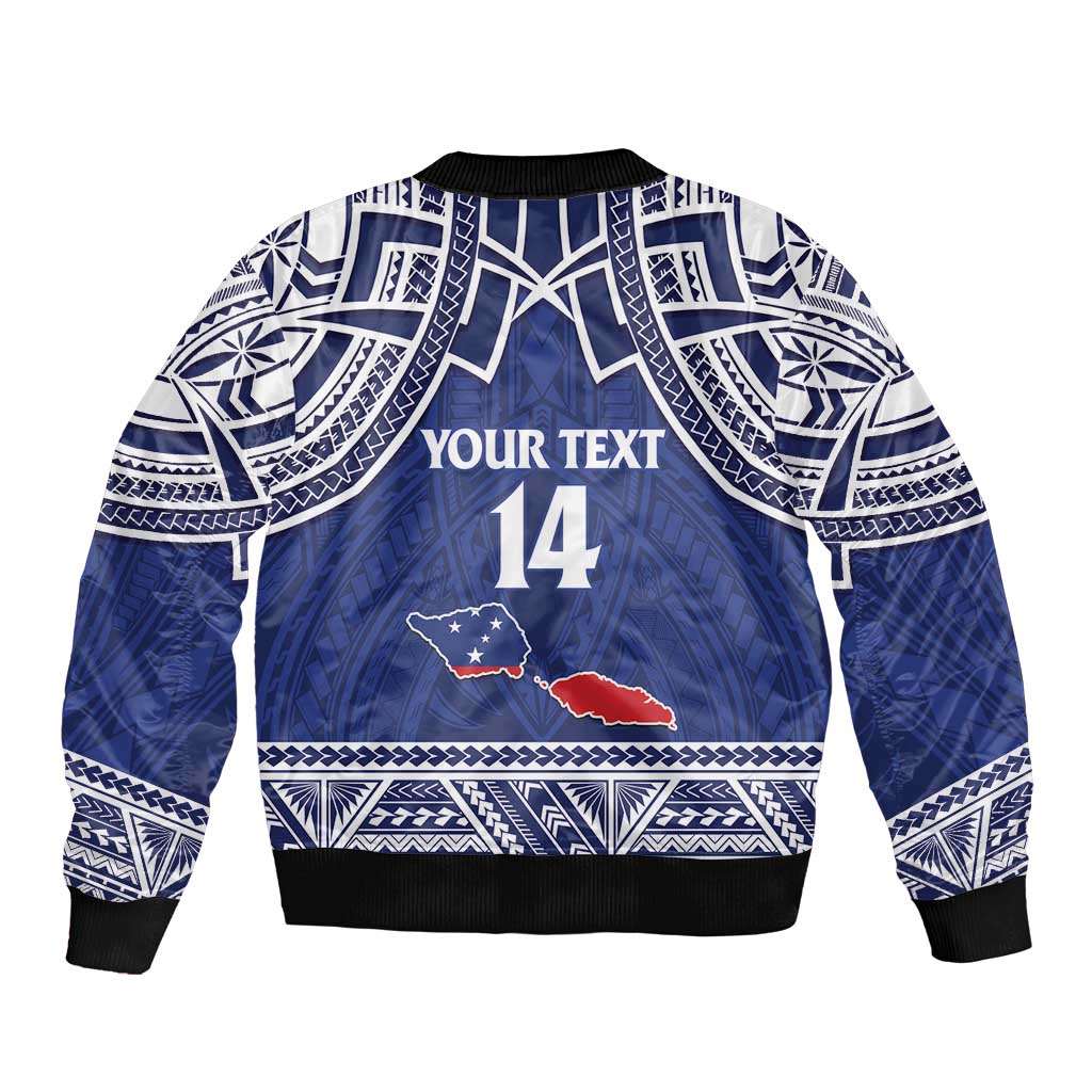 Custom Samoa Cricket Bomber Jacket Go Champions Samoan - Polynesian Pride