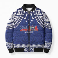 Custom Samoa Cricket Bomber Puffer Jacket Go Champions Samoan - Polynesian Pride