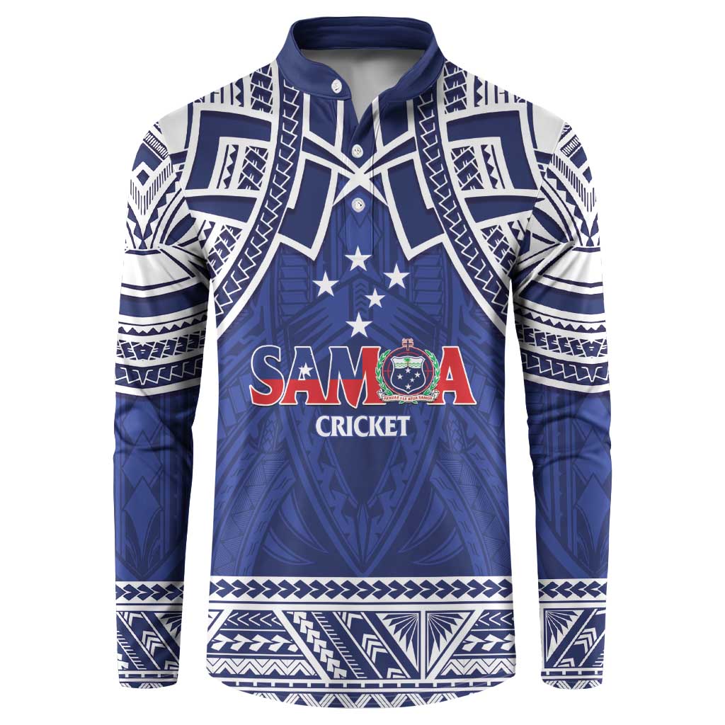 Custom Samoa Cricket Button Sweatshirt Go Champions Samoan - Polynesian Pride
