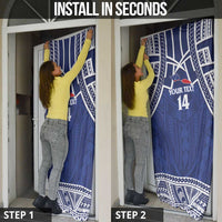 Custom Samoa Cricket Door Cover Go Champions Samoan - Polynesian Pride