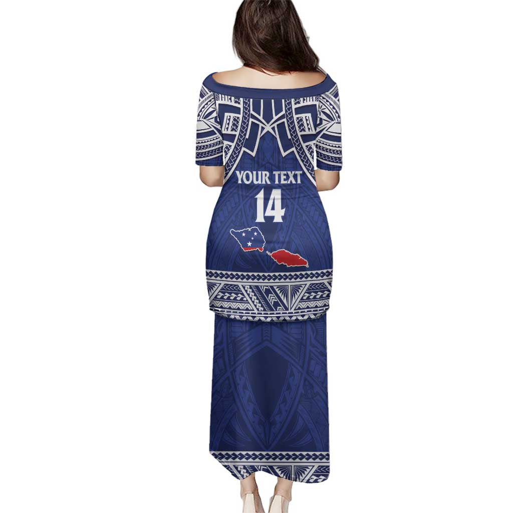 Custom Samoa Cricket Family Matching Puletasi and Hawaiian Shirt Go Champions Samoan - Polynesian Pride