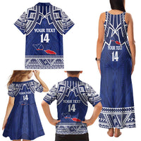 Custom Samoa Cricket Family Matching Tank Maxi Dress and Hawaiian Shirt Go Champions Samoan - Polynesian Pride