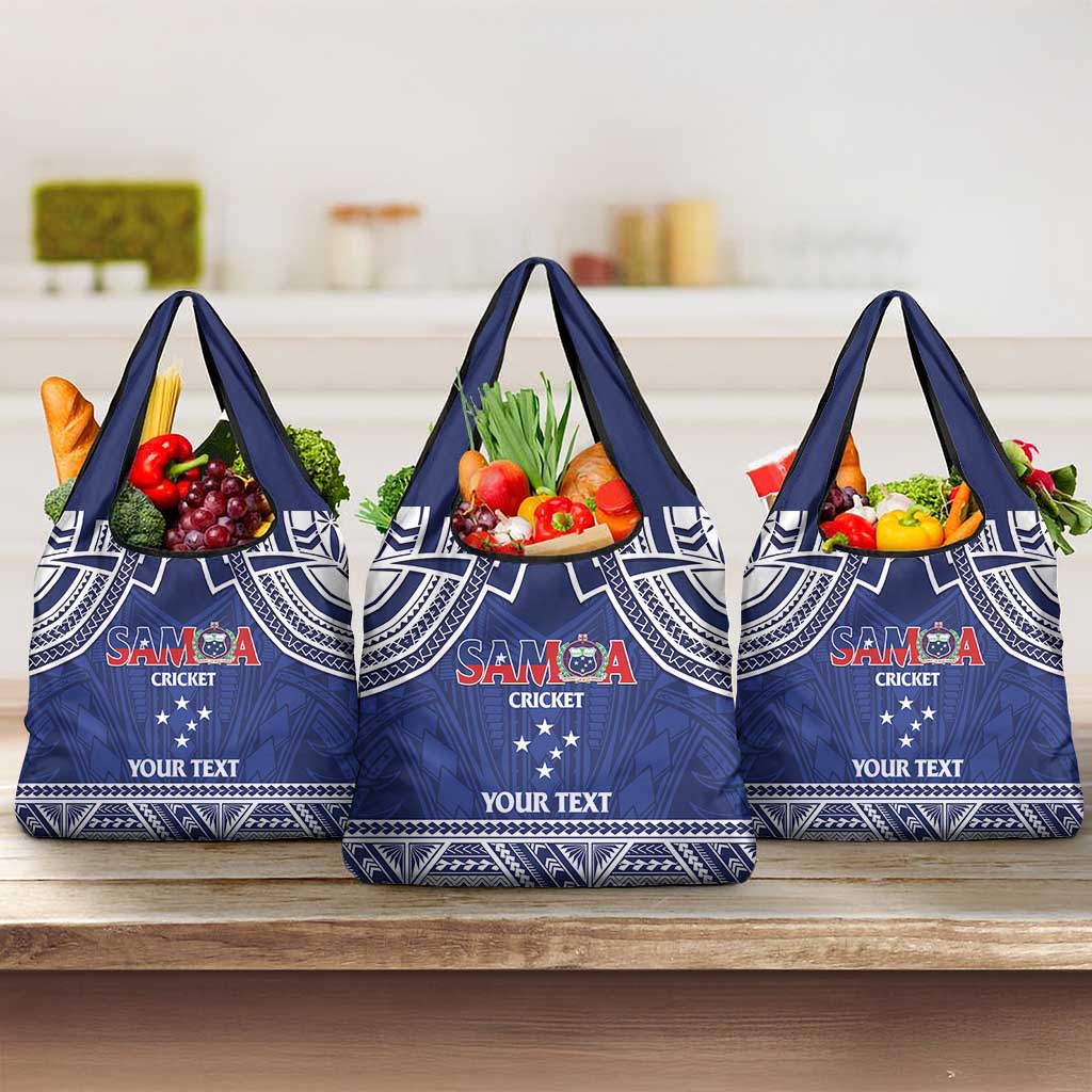Custom Samoa Cricket Grocery Bag Go Champions Samoan - Polynesian Pride