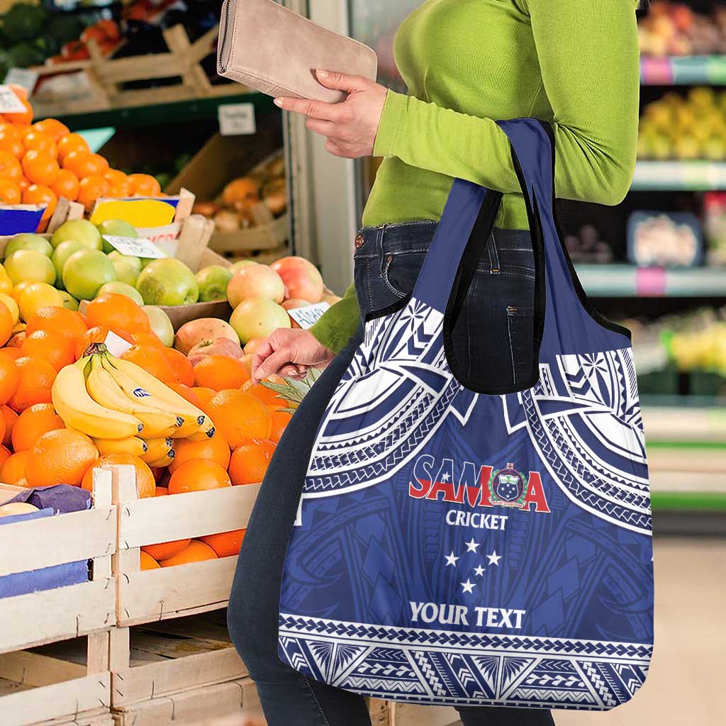 Custom Samoa Cricket Grocery Bag Go Champions Samoan - Polynesian Pride