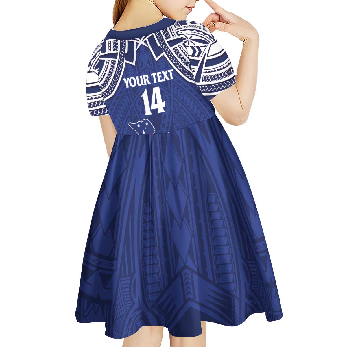 Custom Samoa Cricket Kid Short Sleeve Dress Go Champions Samoan - Polynesian Pride