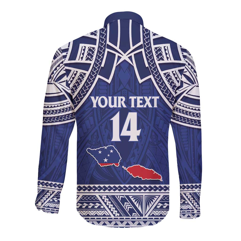 Custom Samoa Cricket Long Sleeve Button Shirt Go Champions Samoan - Polynesian Pride