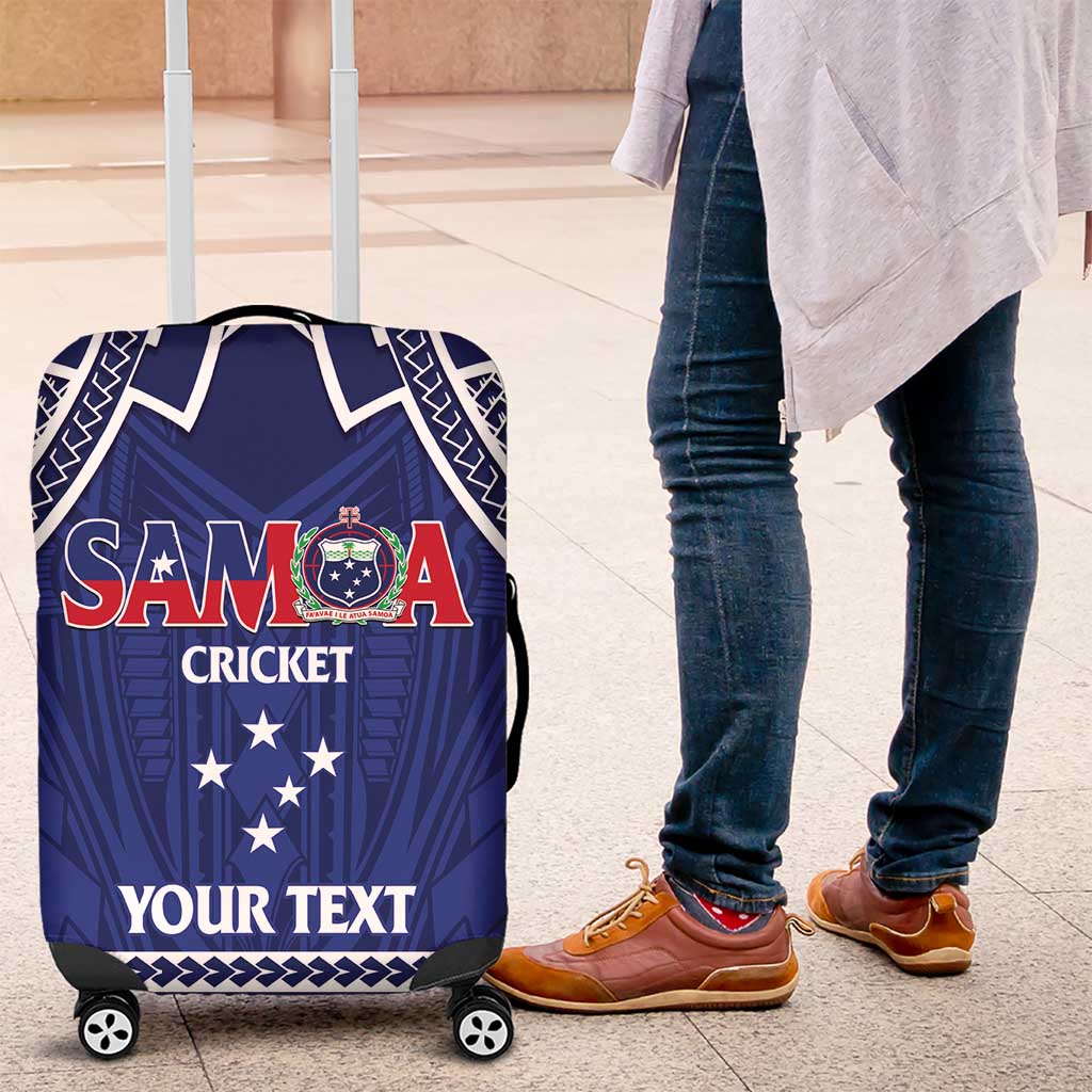Custom Samoa Cricket Luggage Cover Go Champions Samoan - Polynesian Pride