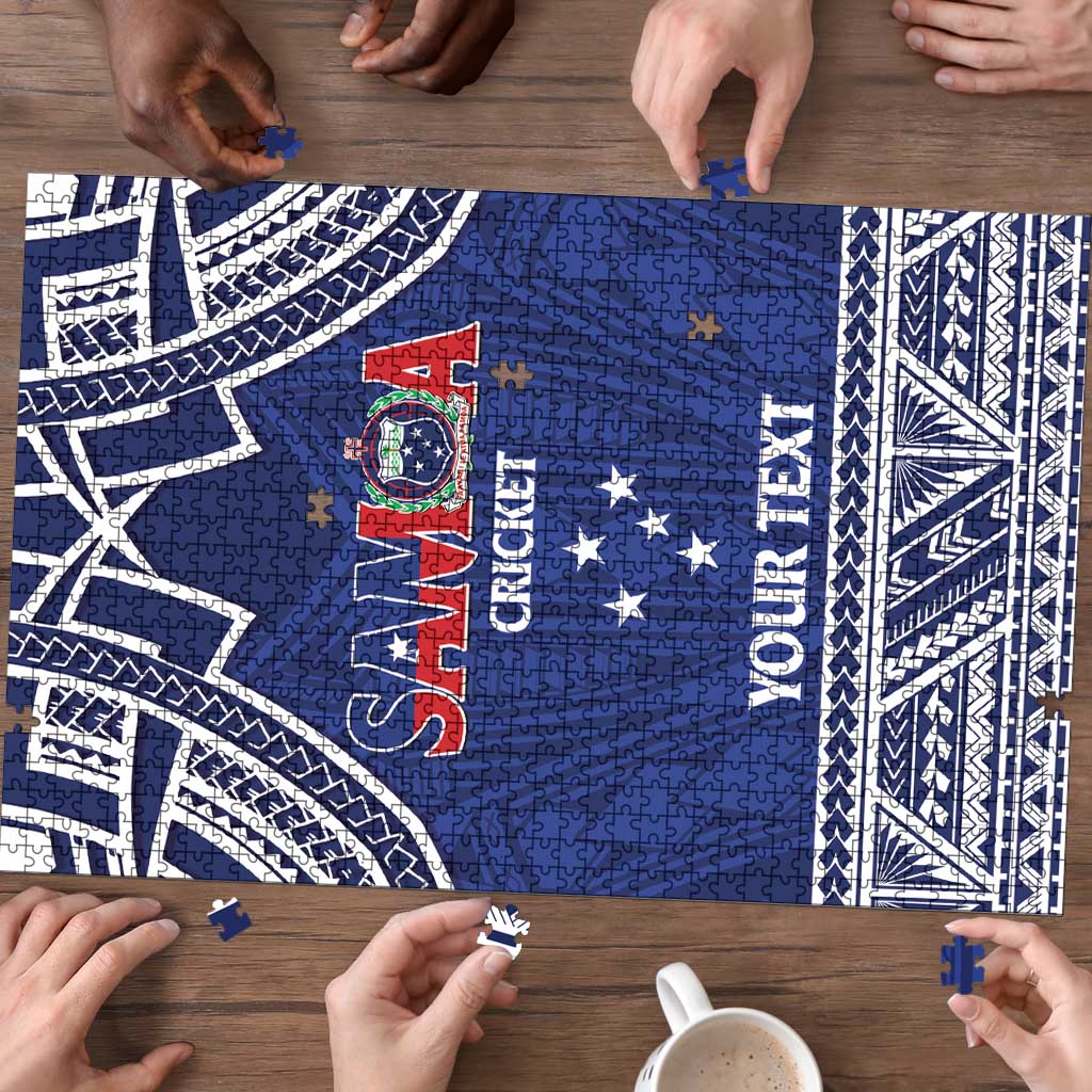 Custom Samoa Cricket Puzzle Go Champions Samoan - Polynesian Pride
