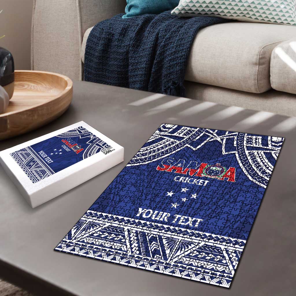 Custom Samoa Cricket Puzzle Go Champions Samoan - Polynesian Pride