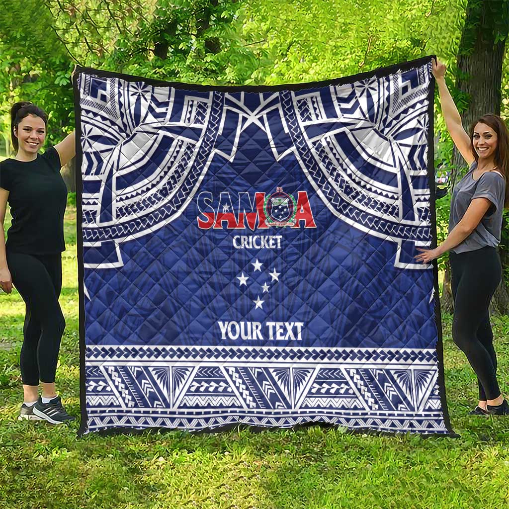 Custom Samoa Cricket Quilt Go Champions Samoan - Polynesian Pride