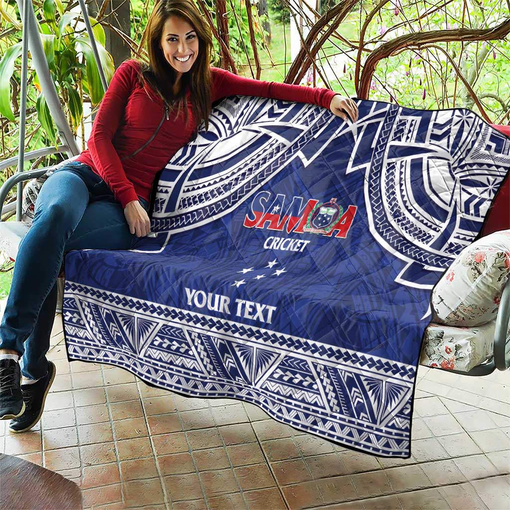 Custom Samoa Cricket Quilt Go Champions Samoan - Polynesian Pride