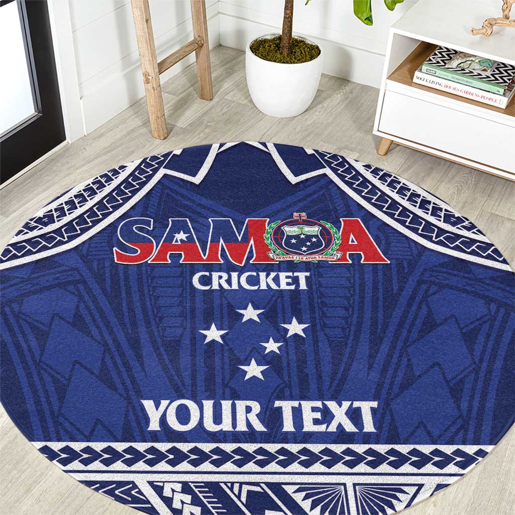 Custom Samoa Cricket Round Carpet Go Champions Samoan - Polynesian Pride
