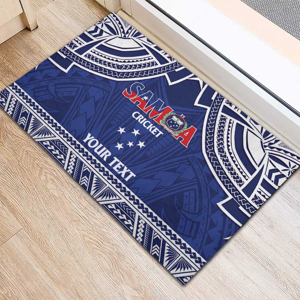 Custom Samoa Cricket Rubber Doormat Go Champions Samoan - Polynesian Pride