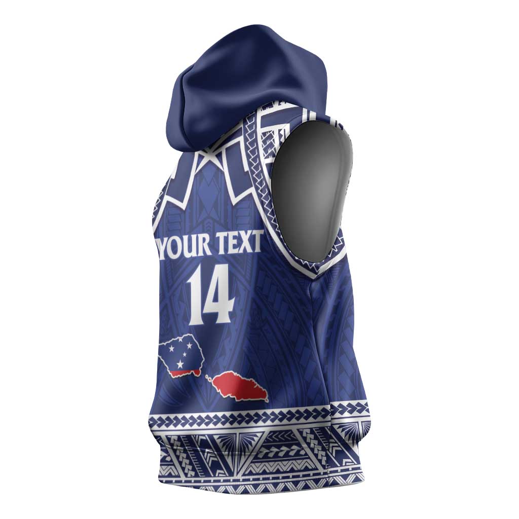 Custom Samoa Cricket Sleeveless Hoodie Go Champions Samoan - Polynesian Pride