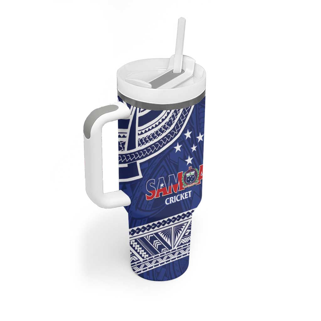 Custom Samoa Cricket Tumbler With Handle Go Champions Samoan LT14 - Polynesian Pride