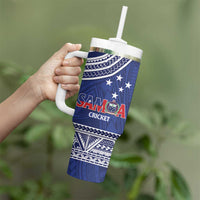 Custom Samoa Cricket Tumbler With Handle Go Champions Samoan LT14 - Polynesian Pride