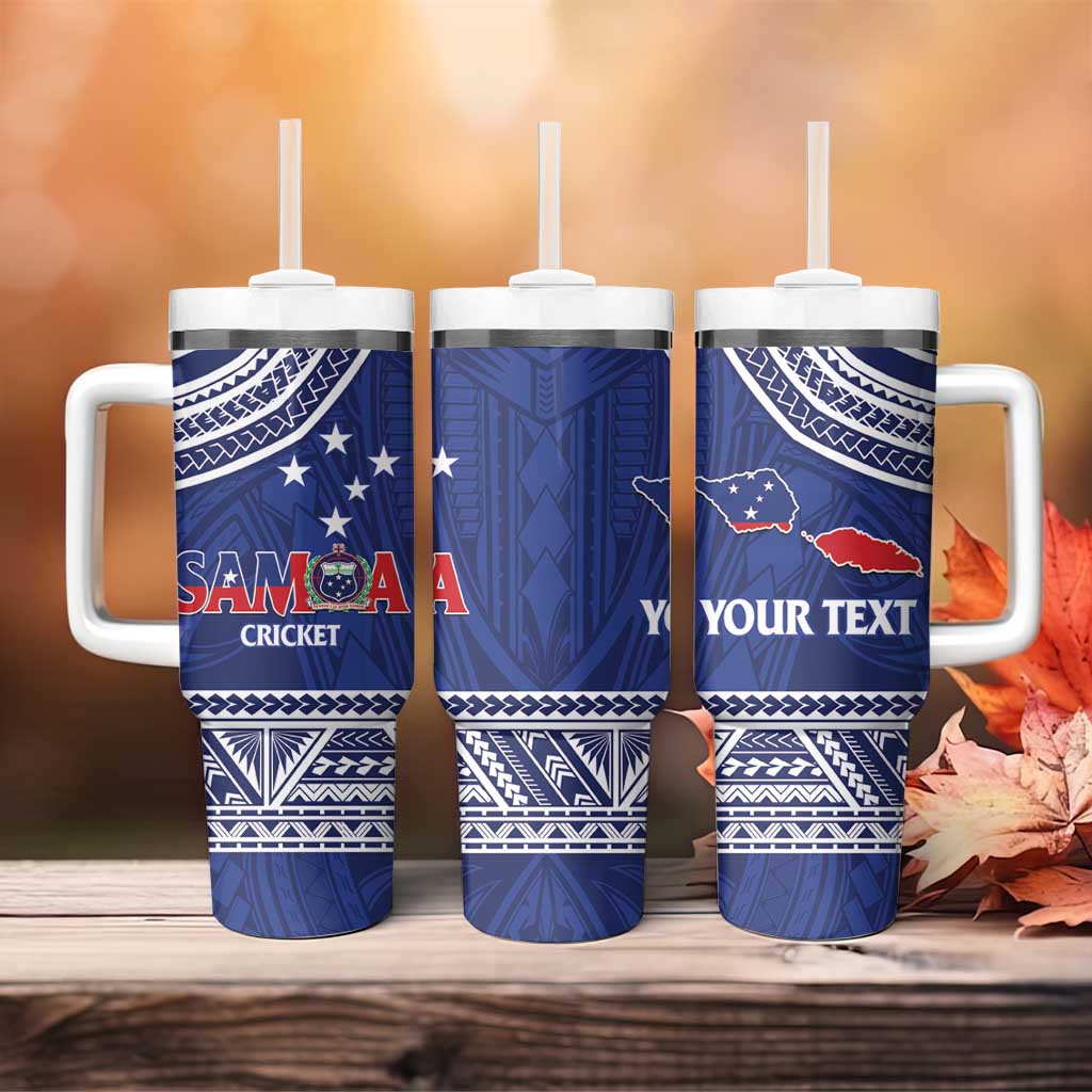 Custom Samoa Cricket Tumbler With Handle Go Champions Samoan LT14 - Polynesian Pride