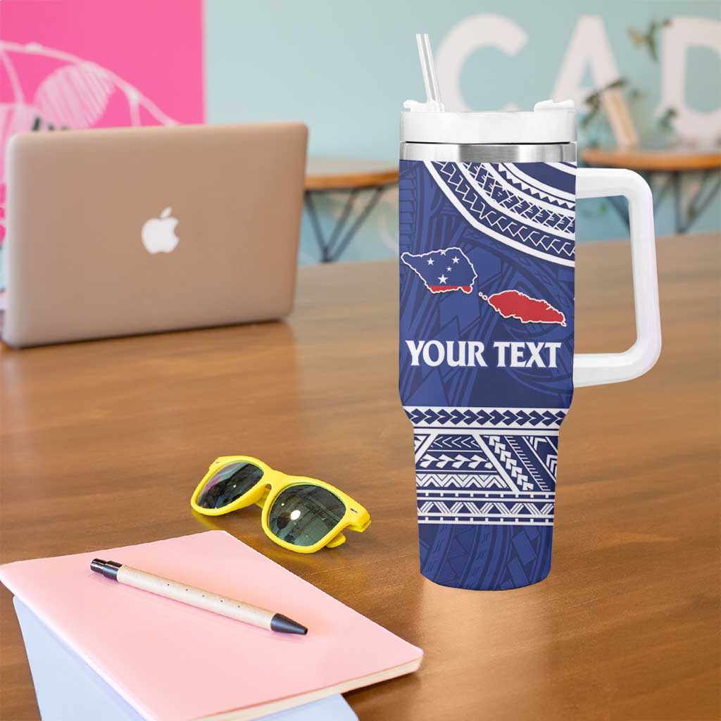 Custom Samoa Cricket Tumbler With Handle Go Champions Samoan LT14 - Polynesian Pride