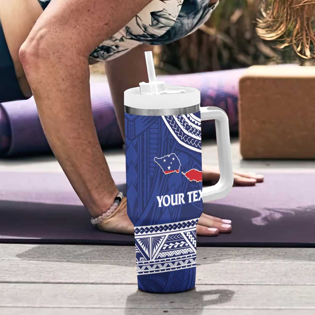 Custom Samoa Cricket Tumbler With Handle Go Champions Samoan LT14 - Polynesian Pride