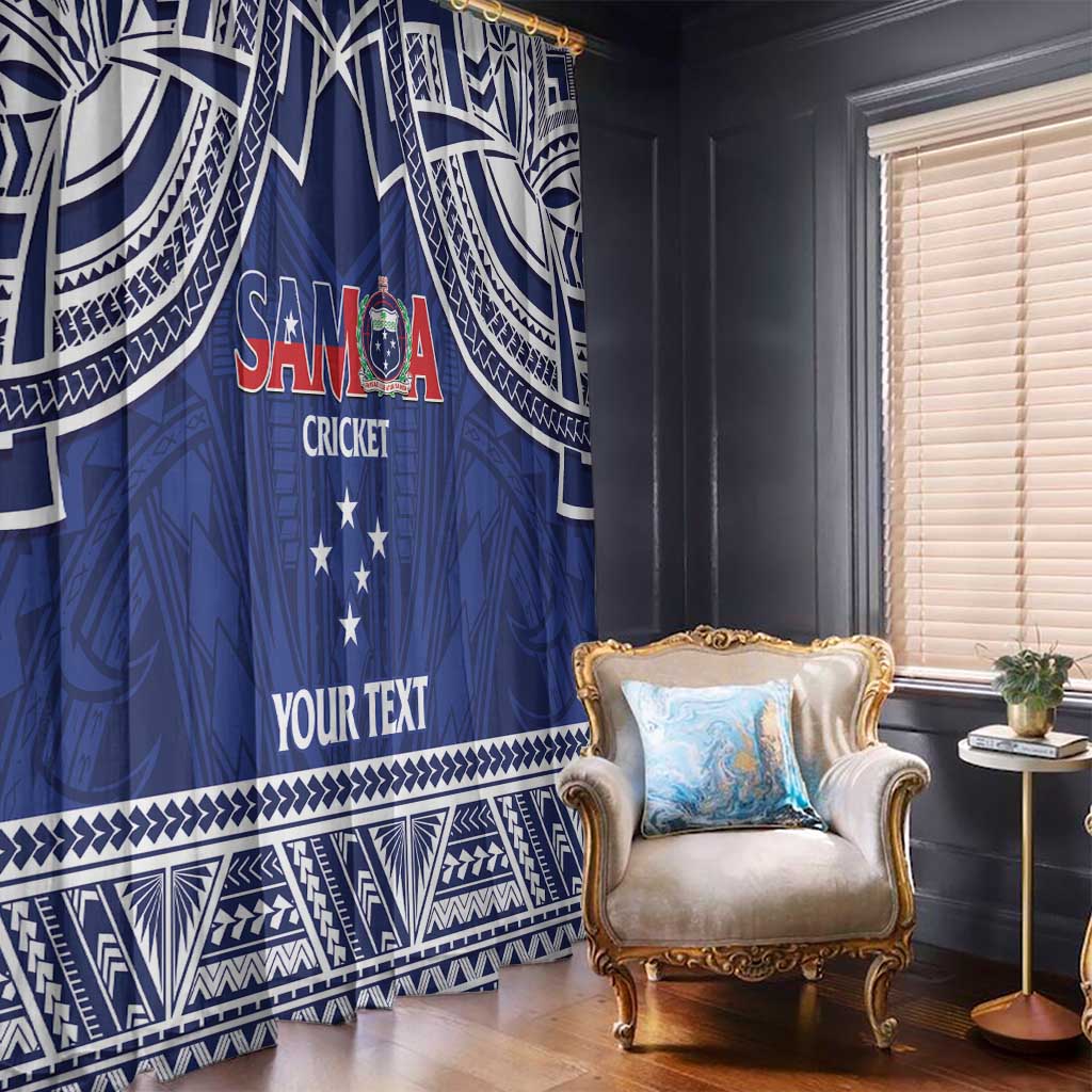 Custom Samoa Cricket Window Curtain Go Champions Samoan LT14 - Polynesian Pride