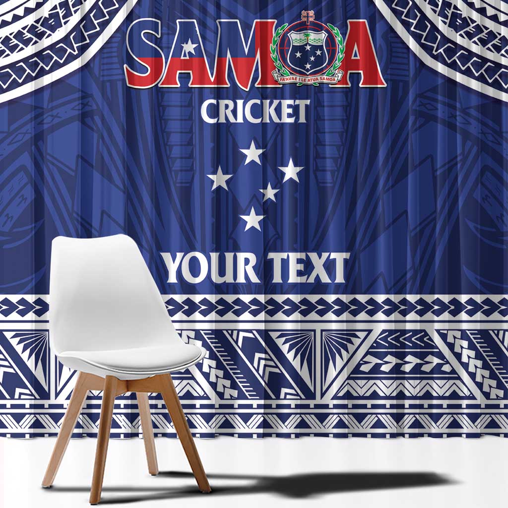 Custom Samoa Cricket Window Curtain Go Champions Samoan LT14 - Polynesian Pride