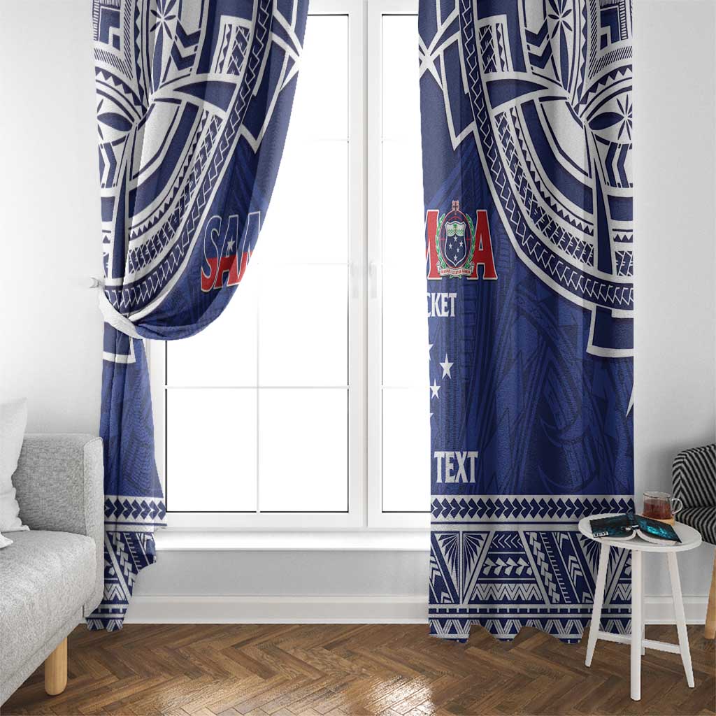 Custom Samoa Cricket Window Curtain Go Champions Samoan LT14 - Polynesian Pride
