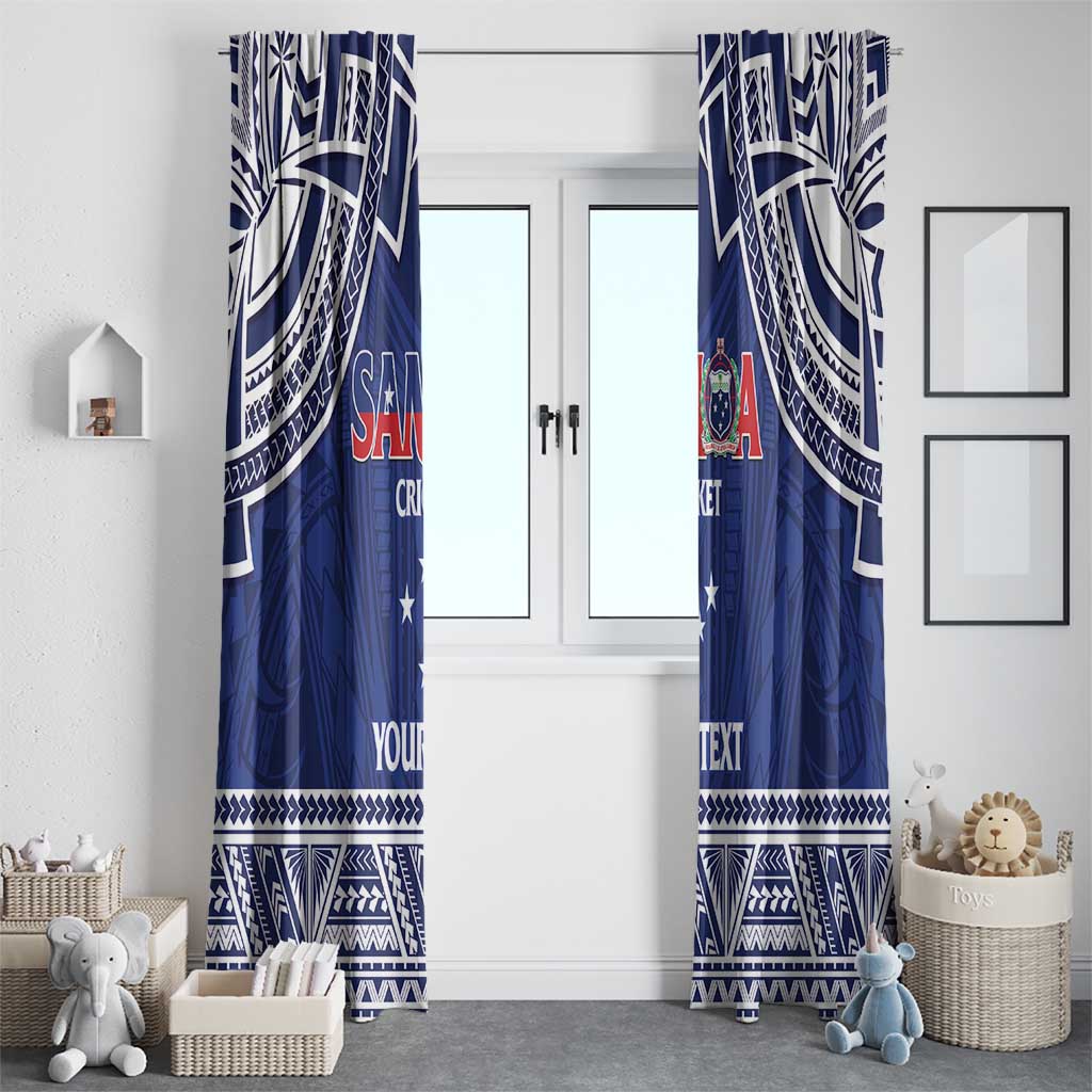 Custom Samoa Cricket Window Curtain Go Champions Samoan LT14 - Polynesian Pride