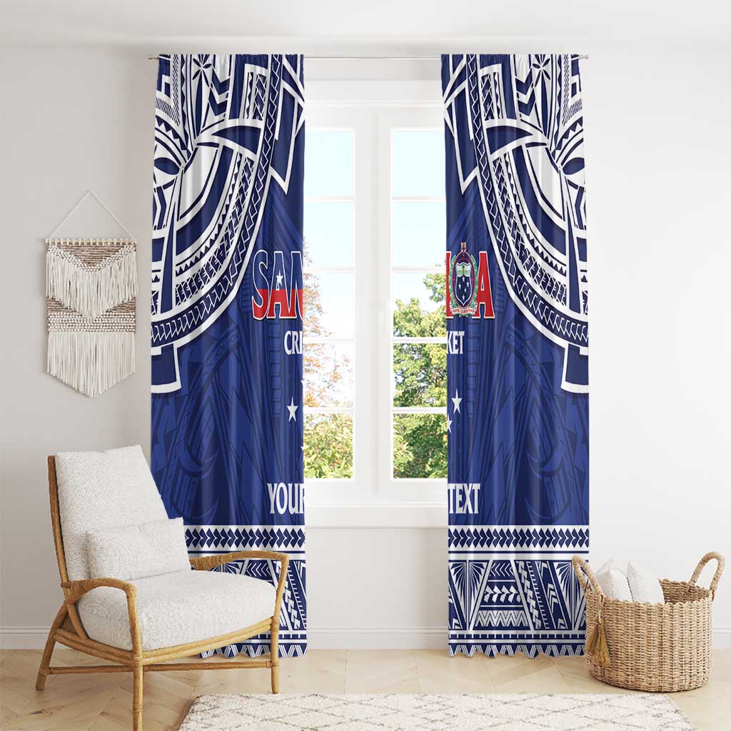 Custom Samoa Cricket Window Curtain Go Champions Samoan LT14 - Polynesian Pride