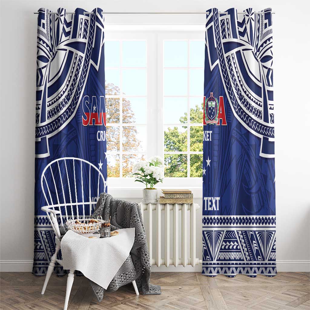 Custom Samoa Cricket Window Curtain Go Champions Samoan LT14 - Polynesian Pride