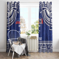 Custom Samoa Cricket Window Curtain Go Champions Samoan LT14 - Polynesian Pride