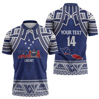 Custom Samoa Cricket Zipper Polo Shirt Go Champions Samoan - Polynesian Pride