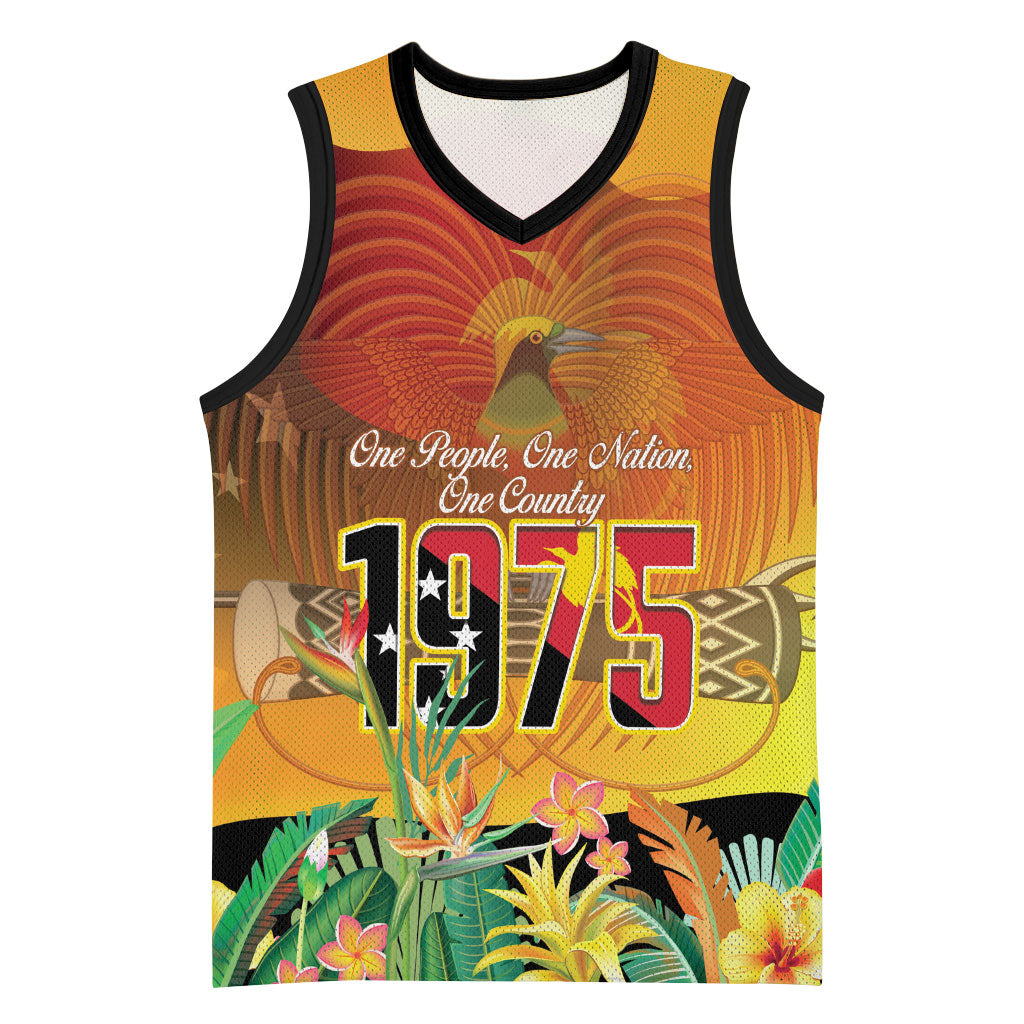 Personalised Papua New Guinea Independence Day Basketball Jersey One People One Nation One Country