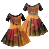 Personalised Papua New Guinea Independence Day Family Matching Summer Maxi Dress and Hawaiian Shirt One People One Nation One Country