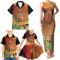Personalised Papua New Guinea Independence Day Family Matching Tank Maxi Dress and Hawaiian Shirt One People One Nation One Country